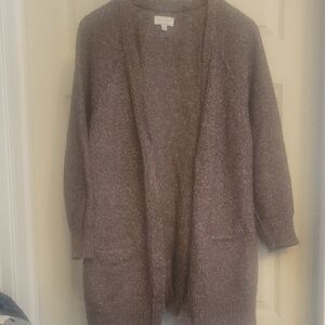Lucky Brand Brown Open-Front Cardigan